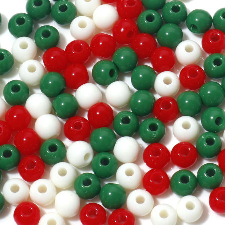 Picture of Acrylic Beads At Random Color Round About 6mm Dia.