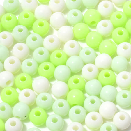 Picture of Acrylic Beads At Random Color Round About 6mm Dia.