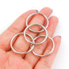 Picture of 20 PCs 25mm Dia., 2mm(12 gauge) 304 Stainless Steel Open Jump Rings Findings For Jewelry Making Silver Tone Round