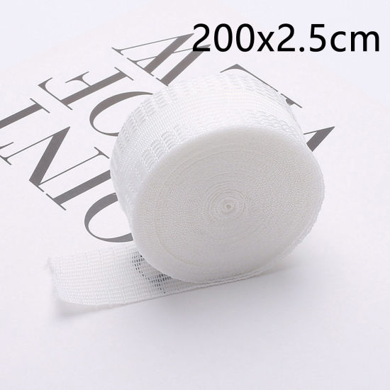 Picture of Polyester Pants Hemming Shortening Iron On Webbing Self-Adhesive Tape DIY Household Sewing Supplies White 200cm x 2.5cm, 1 Packet