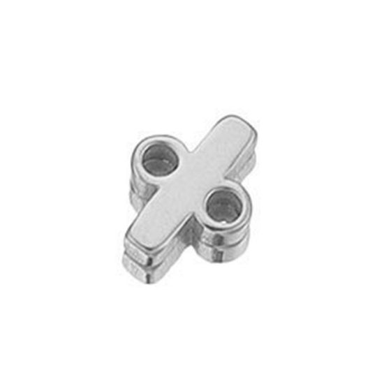 Imagen de 304 Acero Inoxidable Conectores Palo Tono de Plata 6mm x 3mm, 5 Unidades