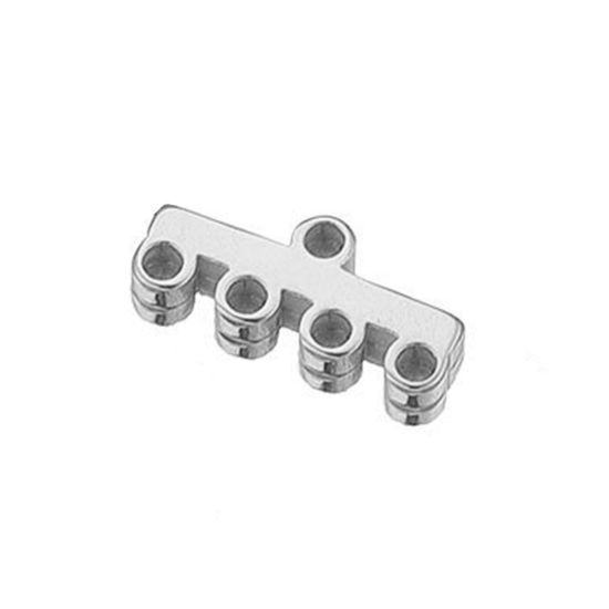 Imagen de 304 Acero Inoxidable Conectores Palo Tono de Plata 11mm x 3mm, 5 Unidades
