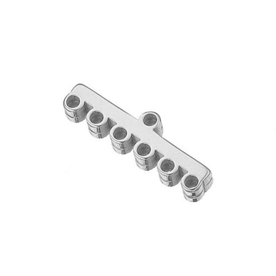 Imagen de 304 Acero Inoxidable Conectores Palo Tono de Plata 16mm x 3mm, 5 Unidades
