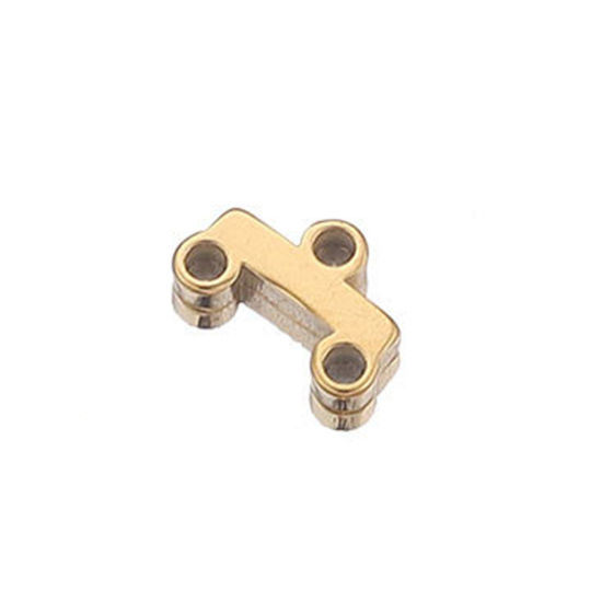 Imagen de 5 Unidades 304 Acero Inoxidable Conectores Dijes Colgantes Palo Chapado en Oro de 18K 7.5mm x 3mm