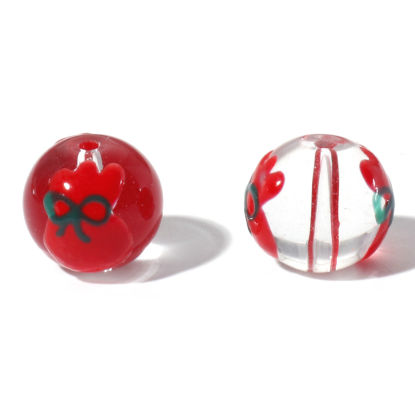 christmas lampwork glass beads