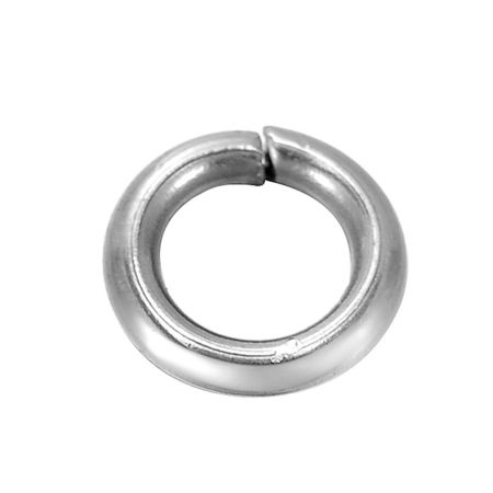 Picture of 500 PCs 6mm Dia., 1.2mm(17 gauge) 304 Stainless Steel Open Jump Rings Findings For Jewelry Making Silver Tone Round