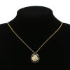 Picture of 304 Stainless Steel Charms Gold Plated Black Round Lion 20mm Dia., 1 Piece