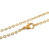 Picture of 304 Stainless Steel Jewelry Link Cable Chain Necklace Gold Plated 56cm(22") long, Chain Size: 3x2.3mm(1/8"x1/8"), 1 Piece