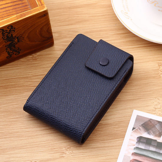 Picture of PU Leather Multifunction ID Card Badge Holders Rectangle 11.5cm x 7cm, 1 Piece