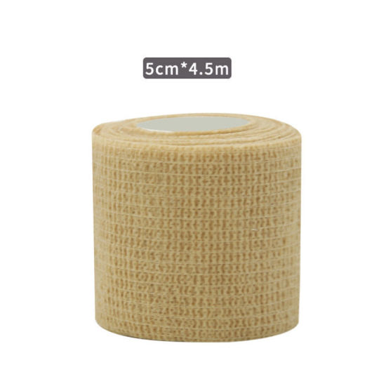 Picture of Nonwovens Elastic Medical Bandage Tape For First Aid Body Care Sports Wrist Support Beige 5cm, 1 Roll (Approx 4.5 M/Roll)