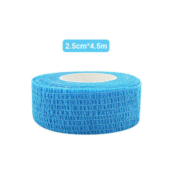Picture of Nonwovens Elastic Medical Bandage Tape For First Aid Body Care Sports Wrist Support Light Blue 2.5cm, 5 Rolls (Approx 4.5 M/Roll)