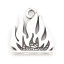 Picture of Zinc Based Alloy Charms Antique Silver Color Flame Fire 18mm x 16mm, 20 PCs