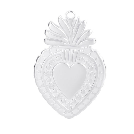 Immagine di 304 Acciaio Inossidabile Charms Fragola Tono Argento 30mm x 19mm, 1 Pz