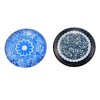 Picture of Glass Dome Seals Cabochon Round Flatback At Random Mixed Porcelain Flower Pattern 12mm( 4/8") Dia, 10 PCs