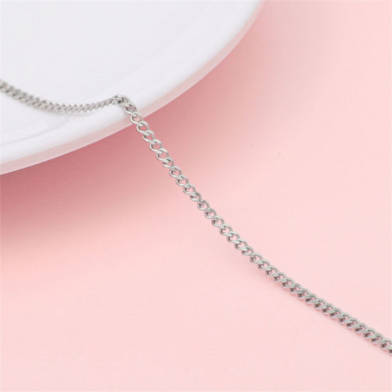 Picture of 304 Stainless Steel Link Chain Silver Tone 2.2mm, 1 M