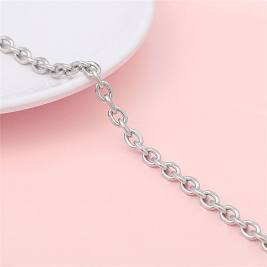 Picture of 304 Stainless Steel Link Cable Chain Silver Tone 5.7mm, 1 M