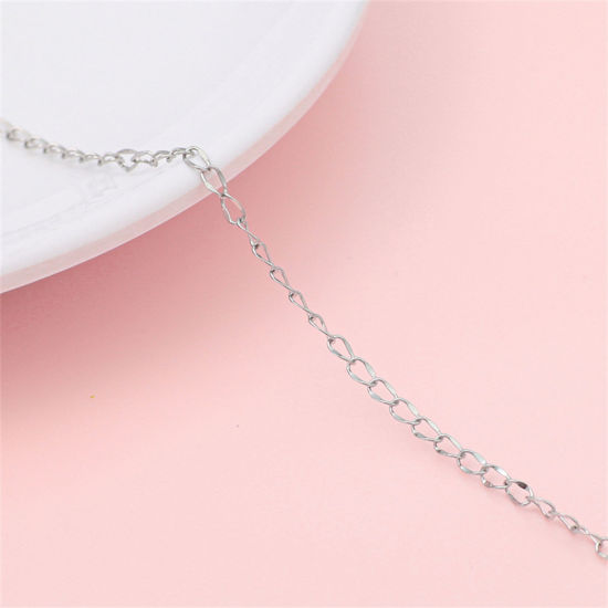 Picture of 304 Stainless Steel Link Chain Silver Tone 2.4mm, 1 M