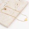 Picture of 1 Piece Vacuum Plating 304 Stainless Steel Valentine's Day Snake Chain Adjustable Slider/ Slide Bolo Bracelets Gold Plated Heart 27cm(10 5/8") long