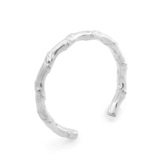 Image de 1 Pièce Bagues Ouvert Ajoustable en 304 Acier Inoxydable Placage sous Vide PVD Respectueux de l'Environnement Élégant Argent Mat 18.5mm (Taille d'US: 8.5)