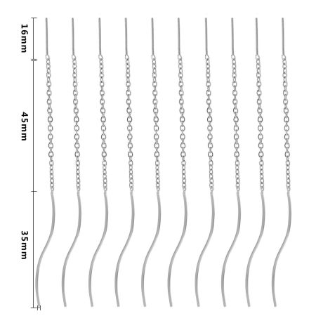 Picture of 304 Stainless Steel Ear Thread Threader Earrings Multicolor
