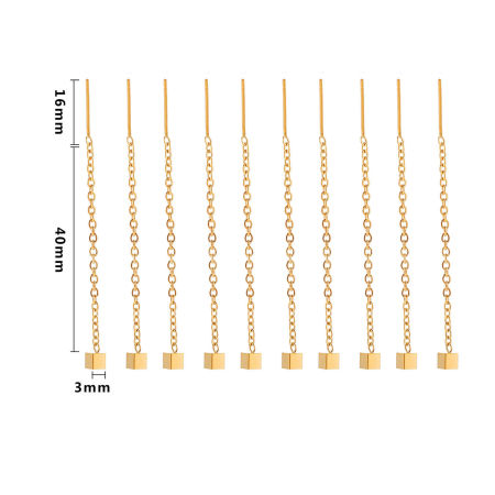 Picture of 304 Stainless Steel Ear Thread Threader Earrings Multicolor