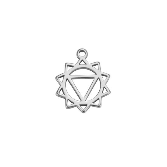 Immagine di 304 Acciaio Inossidabile Charms Tono Argento 11.5mm x 14mm, 2 Pz