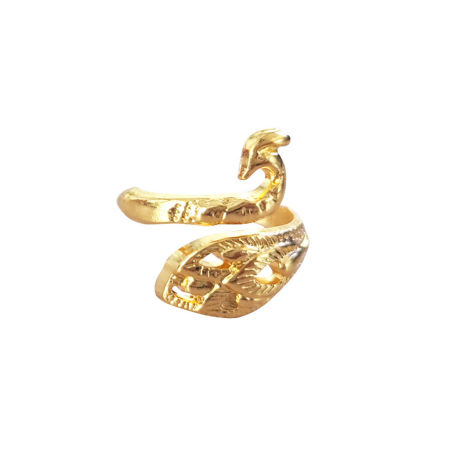 Imagen de Aleación Herramientas Para Hacer Punto Accesorios De Ganchillo Aro Extractor De Dedo Pavo Real Chapado en Oro 2.1cm x 2cm, 1 Unidad
