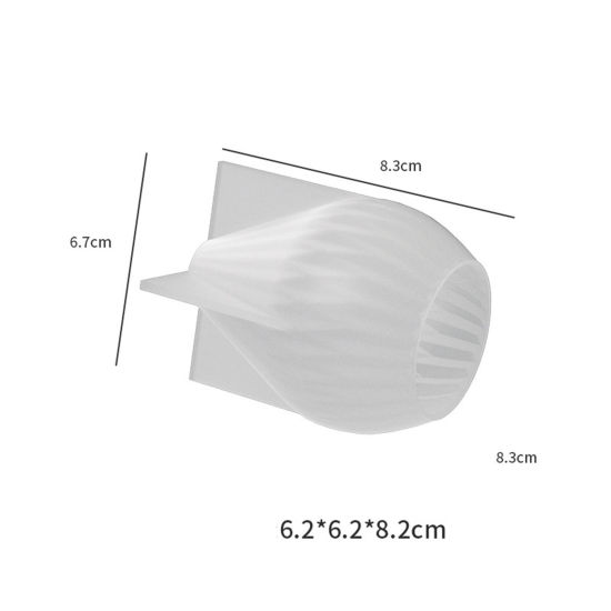 Bild von Silikon Harzform zum Selbermachen von Kerzenseife Kegel Weiß 8.3cm x 6.7cm, 1 Stück