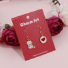 Picture of Zinc Based Alloy Pendants Gold Plated White & Red Cat Animal Heart Enamel 3.3x1.7cm - 2.3x1.3cm, 1 Set( 4 PCs/Set)