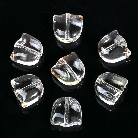 Bild von Muranoglas Perlen Tulpen Hellgelb Farbverlauf ca 9mm x 8.8mm, Loch:ca. 1.1mm, 20 Stück