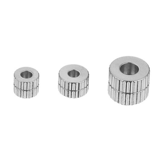 Picture of Eco-friendly 304 Stainless Steel Beads For DIY Jewelry Making Wheel Silver Tone 5mm Dia., 10 PCs