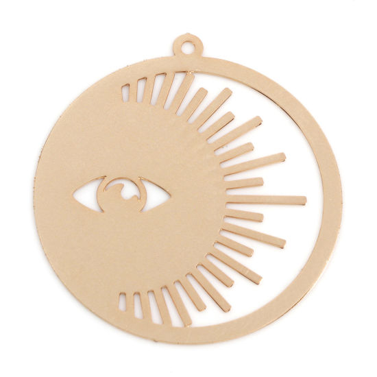 Imagen de Hierro Galaxia Colgantes Sol KC Dorado Ojo 3.3cm x 3cm, 10 Unidades