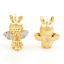Imagen de Latón Religión Colgantes Charms Ángel Chapado en Oro Real de 18K & Chapado en Platino Real. Dos Colores Ala 3D 22mm x 18mm, 1 Unidad