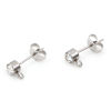 Bild von Umweltfreundlich 304 Edelstahl Ohrring Ohrstecker Rund Silberfarbe Mit Öse 7mm x 4mm, Drahtstärke: (21 gauge), 10 Stück