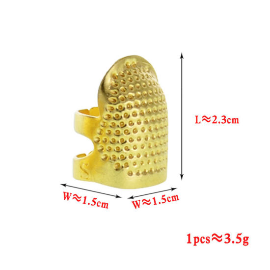 Bild von Messing Fingerhut Vergoldet 2.3cm x 1.5cm, 2 Stück