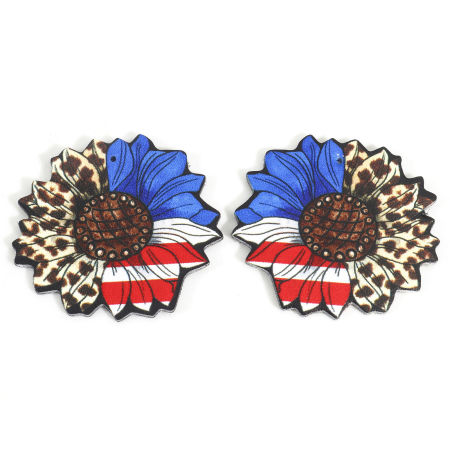 Picture of PU Leather American Independence Day Pendants Multicolor Flag Of The United States