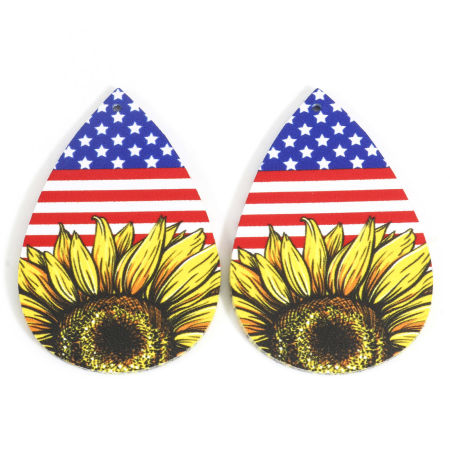 Picture of PU Leather American Independence Day Pendants Multicolor Flag Of The United States