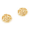 Picture of Brass Beads Caps Heart Flower 18K Real Gold Plated Hollow (Fit 10mm Bead) 9.5mm x 9mm, 10 PCs