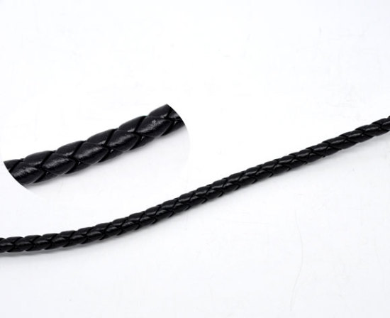Imagen de Cuerda Cuero Artificial de Negro,5.0mm Diámetro 5 