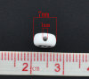 Picture of Acrylic Spacer Beads Round White Number " 3 " Pattern About 7mm Dia, Hole: Approx 1mm, 500 PCs