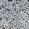Picture of Acrylic Spacer Beads Round White Alphabet/ Letter "C" About 7mm Dia, Hole: Approx 1mm, 500 PCs
