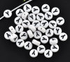 Picture of White Acrylic Alphabet /Letter "Y" Round Spacer Beads 7mm, sold per packet of 500