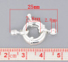 Picture of Brass Spring Ring Clasps Silver Plated 25mm(1") Dia, 10 PCs                                                                                                                                                                                                   