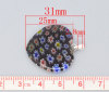 Imagen de Colgantes Vidrio + Aleación de Corazón,Mixto yFlor 3.1cm x 25.0mm, 10 Unidades 