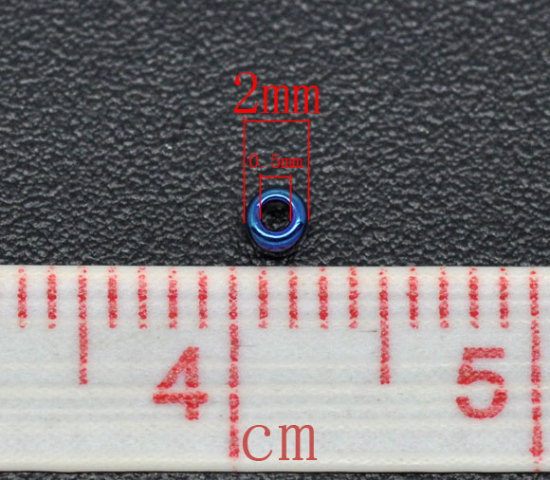 Image de 10/0 Perles de Rocailles Rondes en Verre Bleu Foncé & Violet Env. Dia. 2mm, Taille du Trou: 0.5mm, 100 Grammes