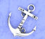 Bild von Zinklegierung Anker Charms Antiksilber Message "Love" 22.5x19mm, 30 Stücke