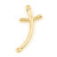 Bild von Messing Religiös Steckverbinder Charms Anhänger Kreuz 18K Echtgold plattiert 22mm x 9mm, 5 Stück