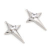 Picture of Brass Galaxy Pendants Real Platinum Plated Star Clear Cubic Zirconia 3cm x 1.8cm, 2 PCs