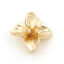 Imagen de Latón Conectores Dijes Colgantes Flor 18K Oro Real Chapado 12.5mm x 10.5mm, 5 Unidades