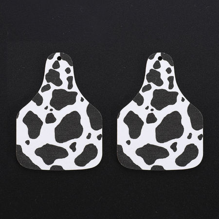 Image de Pendentifs Cowboy de l'Ouest en Bois Naturel Multicolore Bouteille de Lait 6cm, 10 Pcs